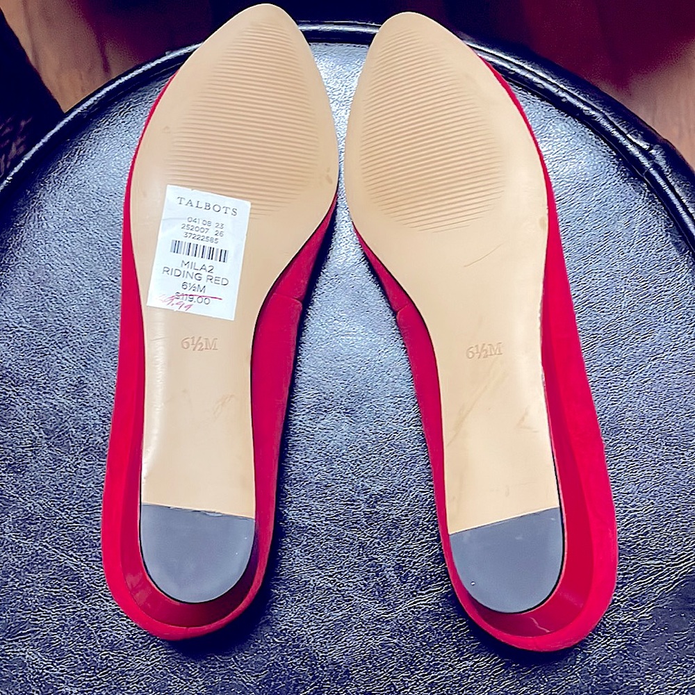 Talbots Mila 2 Riding Red Shoes - Picture 5 of 8